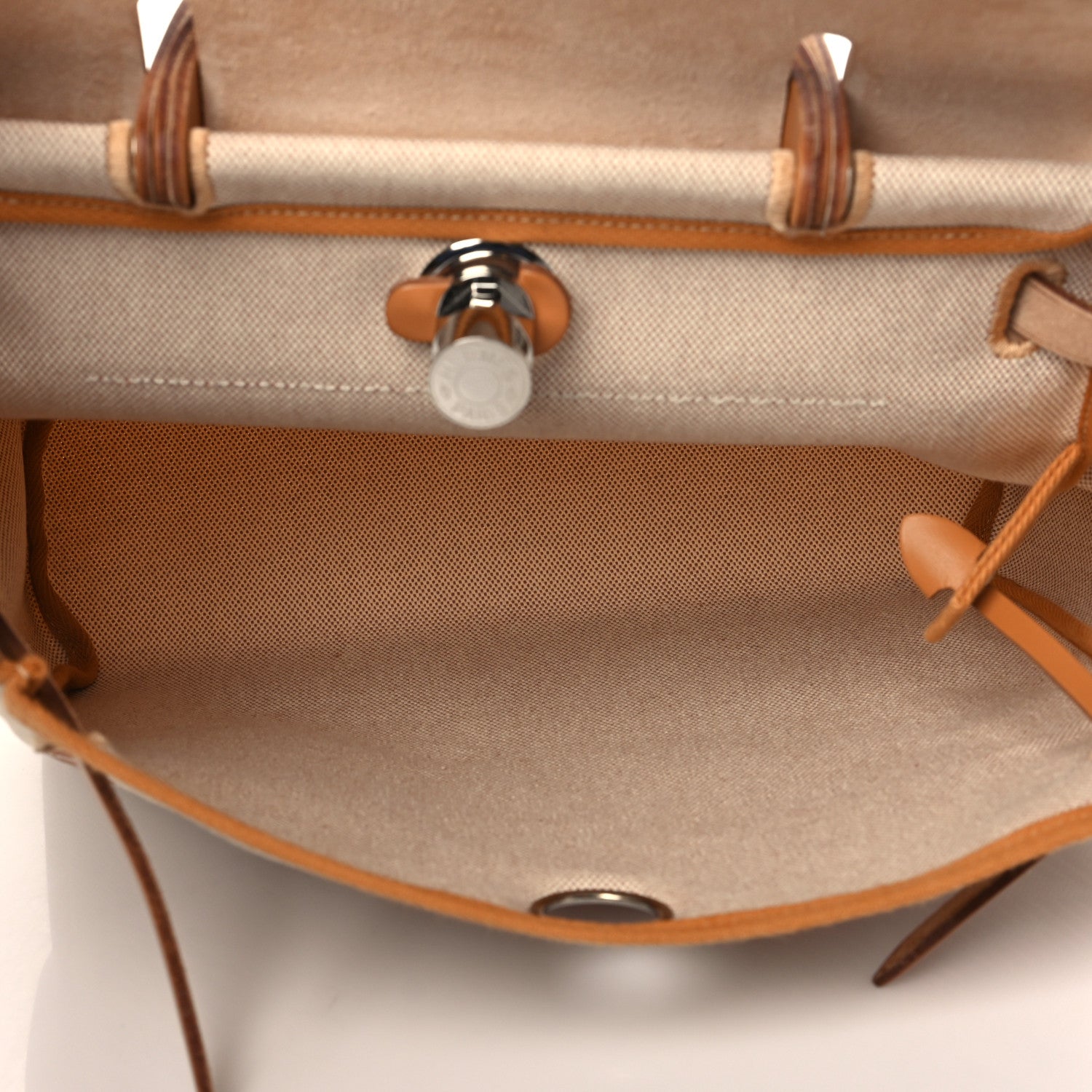 Hermes Vache Hunter Toile H Brides de Gala Herbag Zip Retourne 31 PM Natural 6 of 15