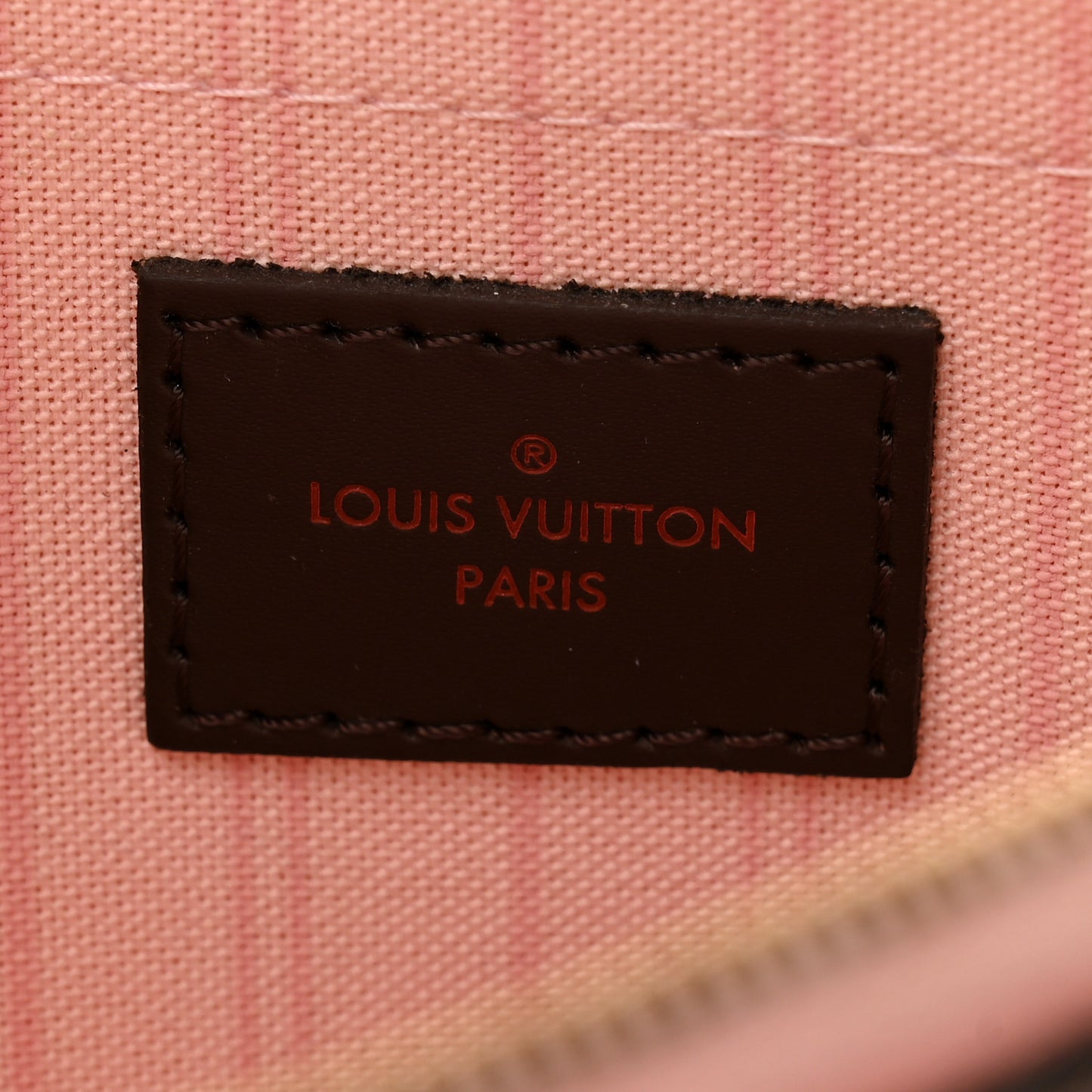 Damier Ebene Neverfull MM GM Pochette Rose Ballerine