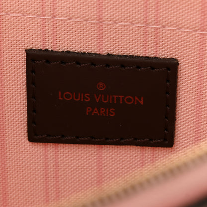 Louis Vuitton Damier Ebene Neverfull MM GM Pochette Rose Ballerine 7 of 9