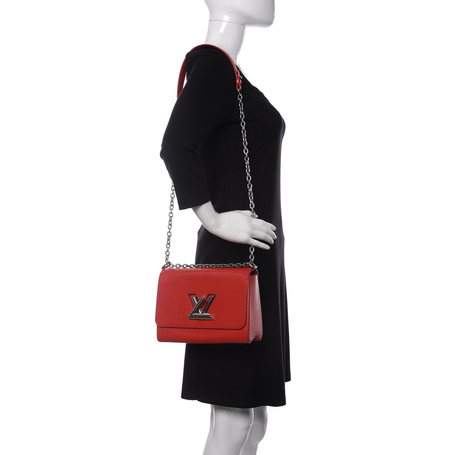 Epi Twist Shoulder Bag MM Coquelicot