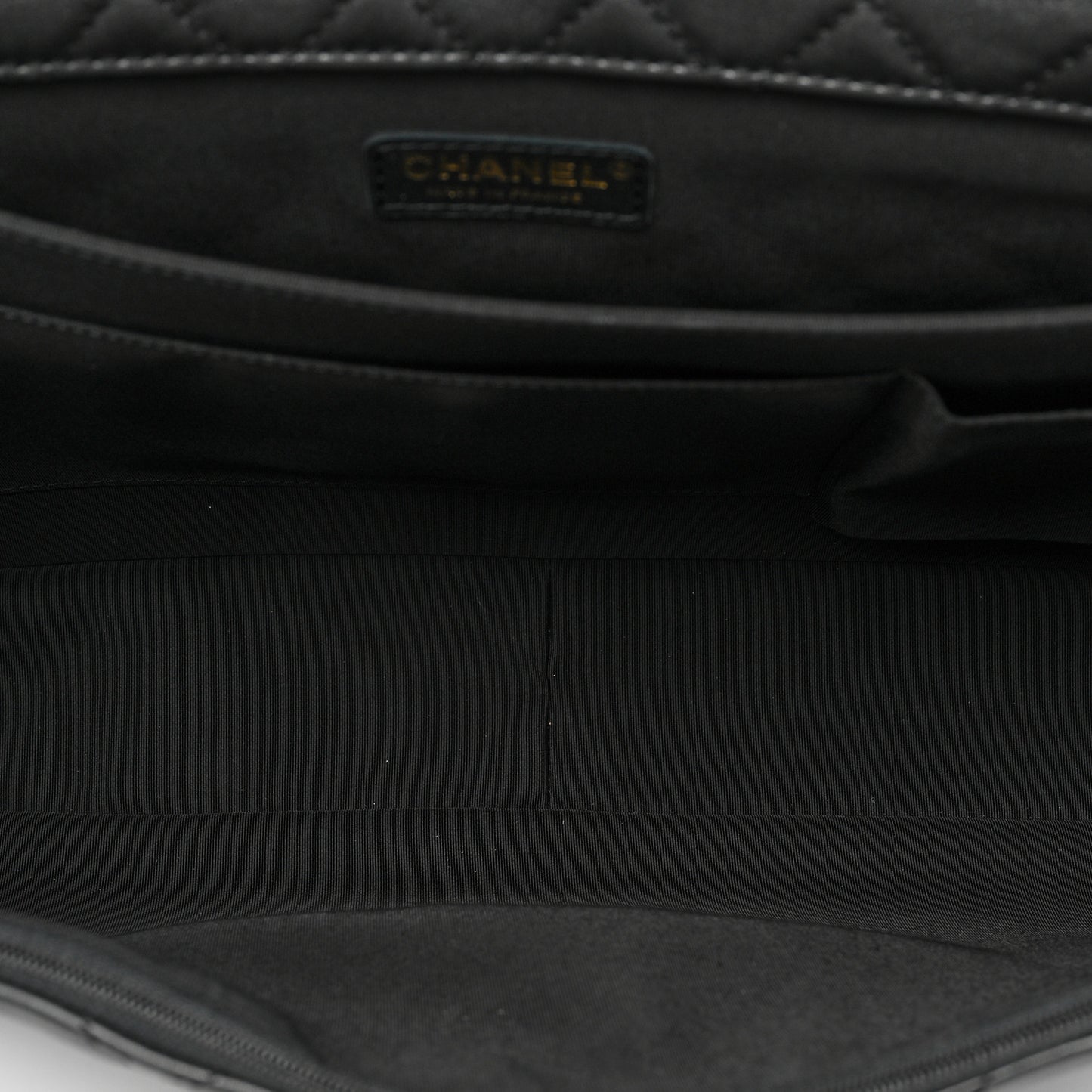 Calfskin Quilted XXL Travel Flap Bag Black