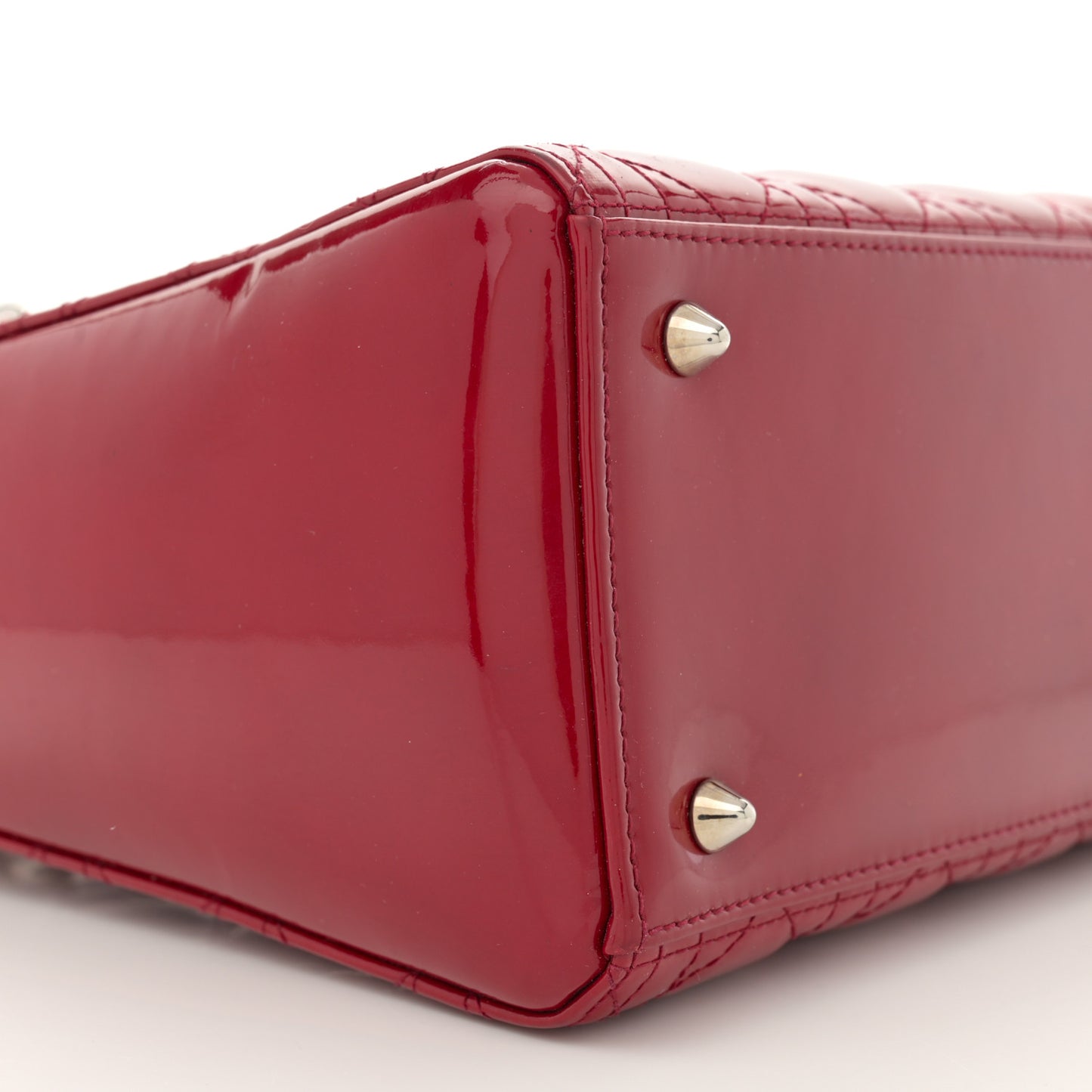 Patent Cannage Medium Lady Dior Red