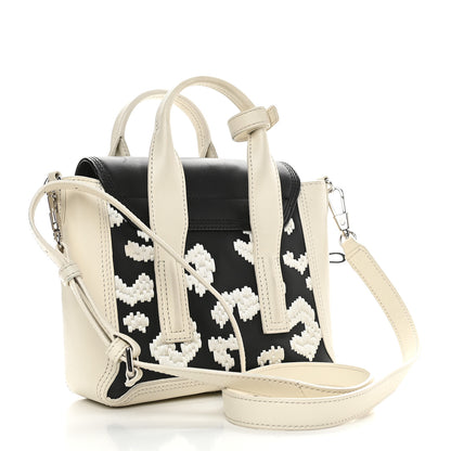 3.1 Phillip Lim Mini Embroidered Pashli Satchel White Black 2 of 9