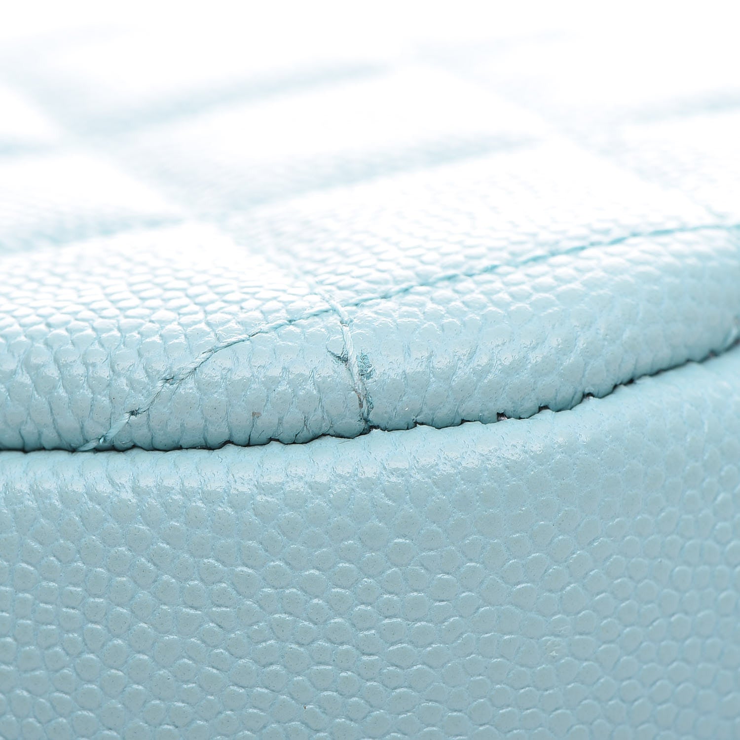 Chanel Caviar Quilted Zip Around Classic Coin Purse Light Blue 8 of 9