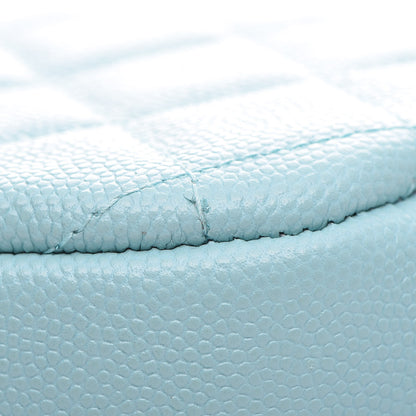 Chanel Caviar Quilted Zip Around Classic Coin Purse Light Blue 8 of 9