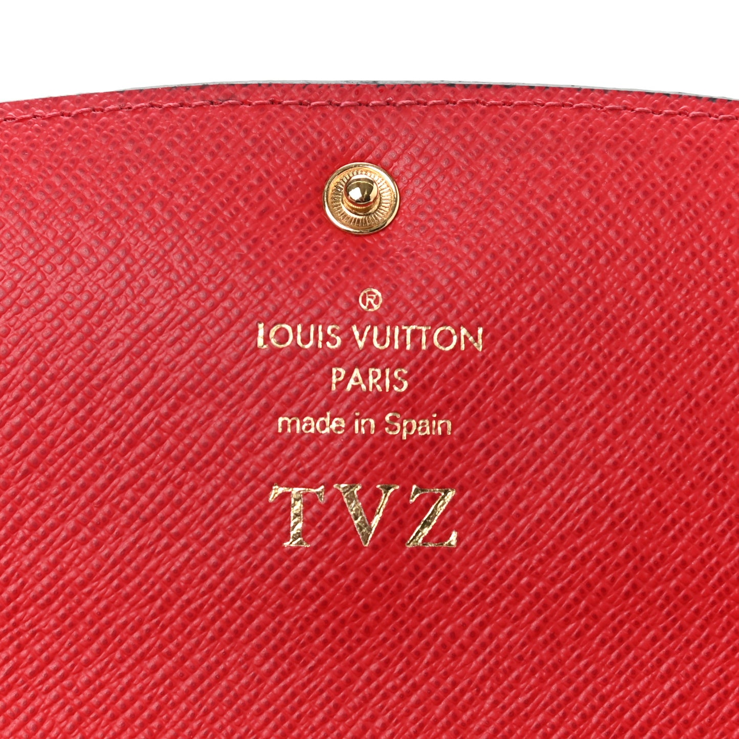 Damier Ebene Emilie Wallet Red