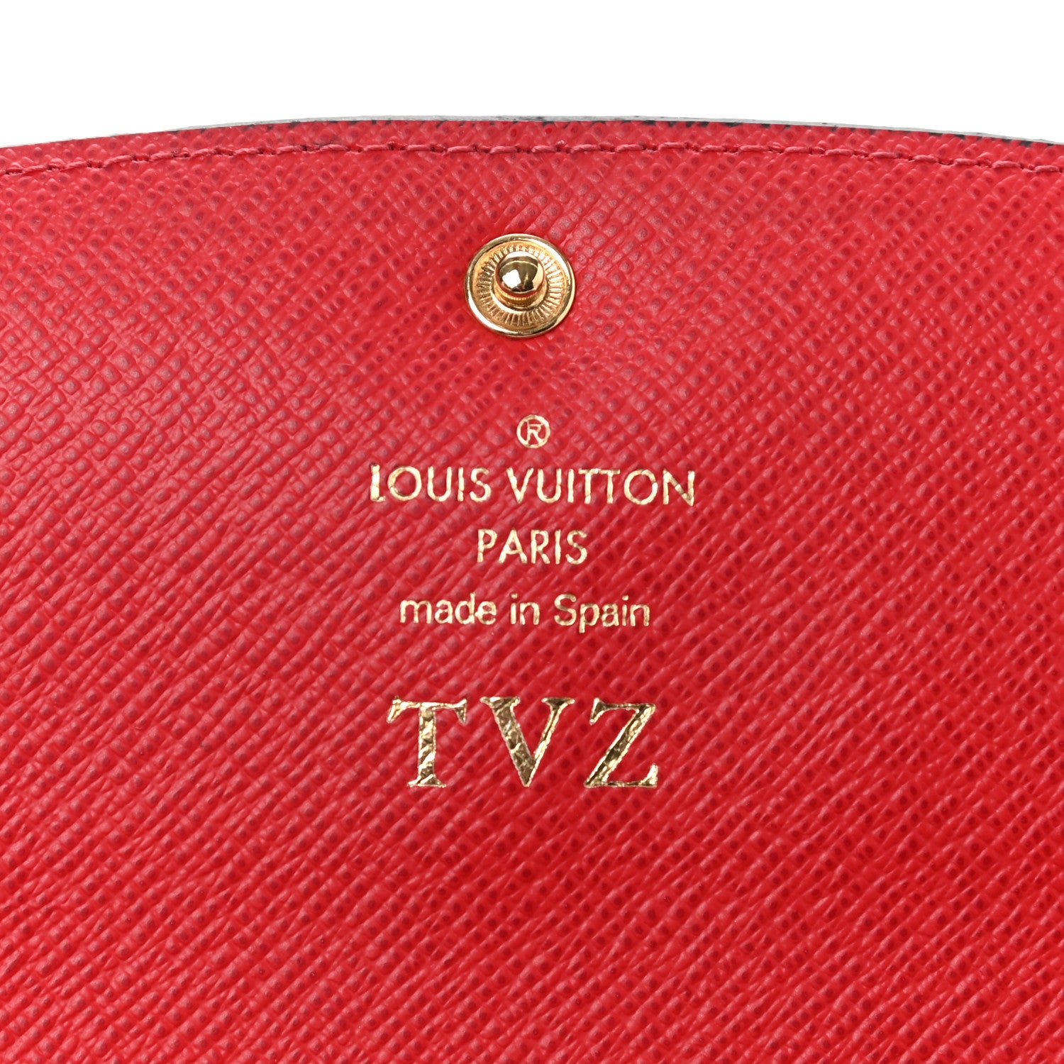 Louis Vuitton Damier Ebene Emilie Wallet Red 8 of 10
