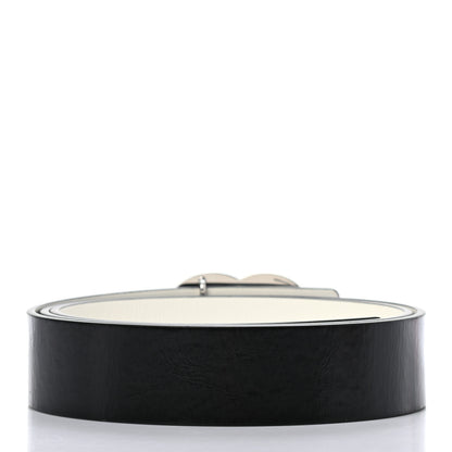 Chanel Patent Calfskin CC Reversible Belt 105 Black White 2 of 5
