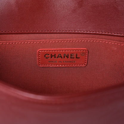 Chanel Lambskin Quilted Medium Boy Flap Burgundy 5 of 8