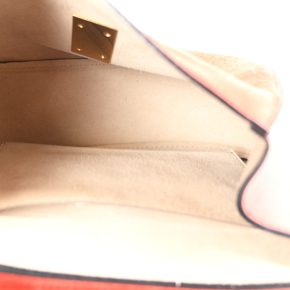 Chloe Suede Smooth Calfskin Drew Shoulder Bag Poppy 5 of 10