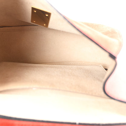 Chloe Suede Smooth Calfskin Drew Shoulder Bag Poppy 5 of 10