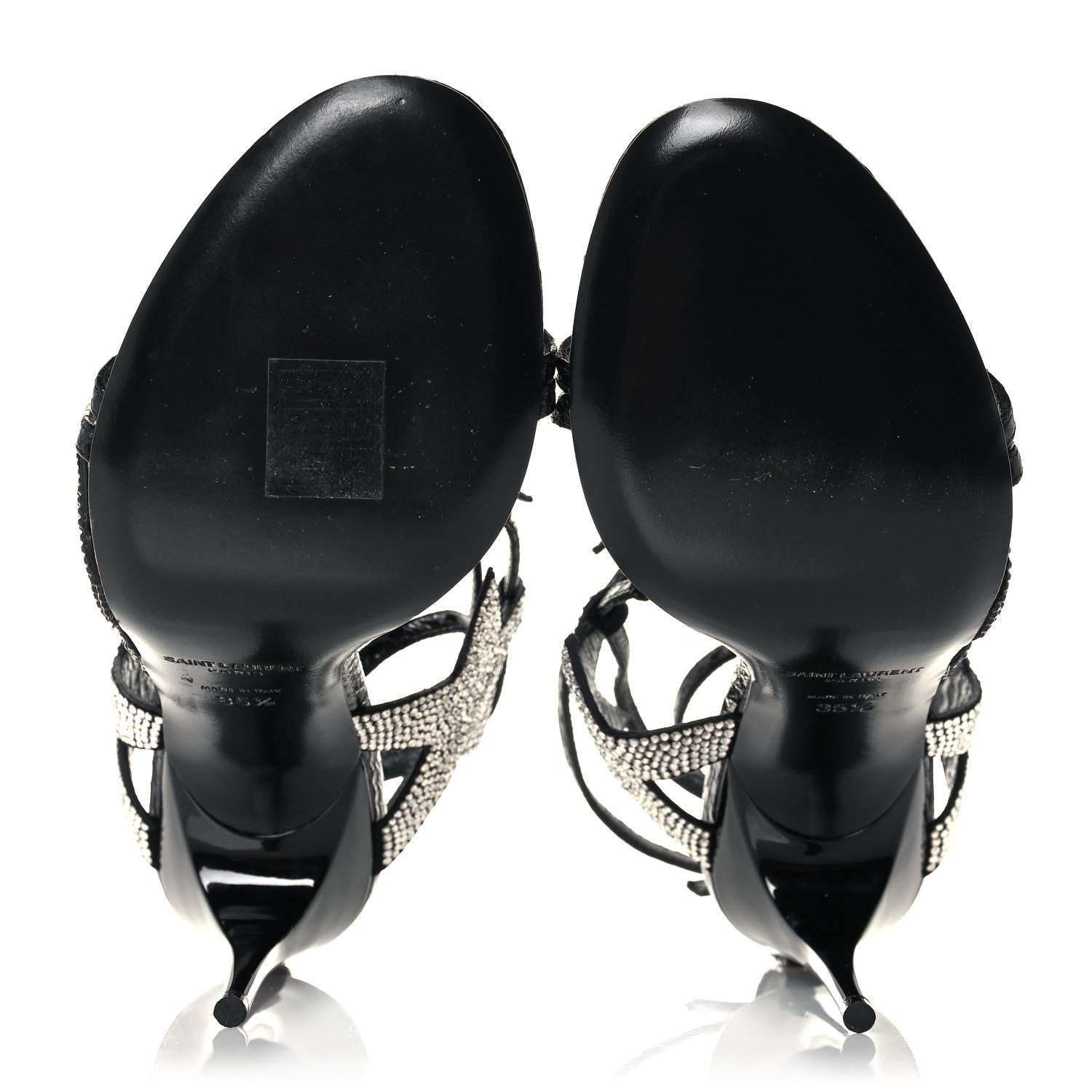 Saint Laurent Ayers Stardust Strap 105 Sandals 35.5 Black 5 of 8