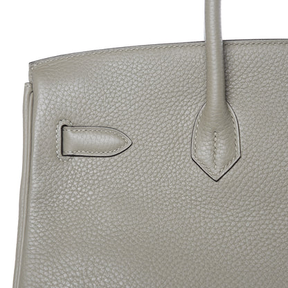 Hermes Taurillon Clemence Birkin 35 Sauge 25 of 28