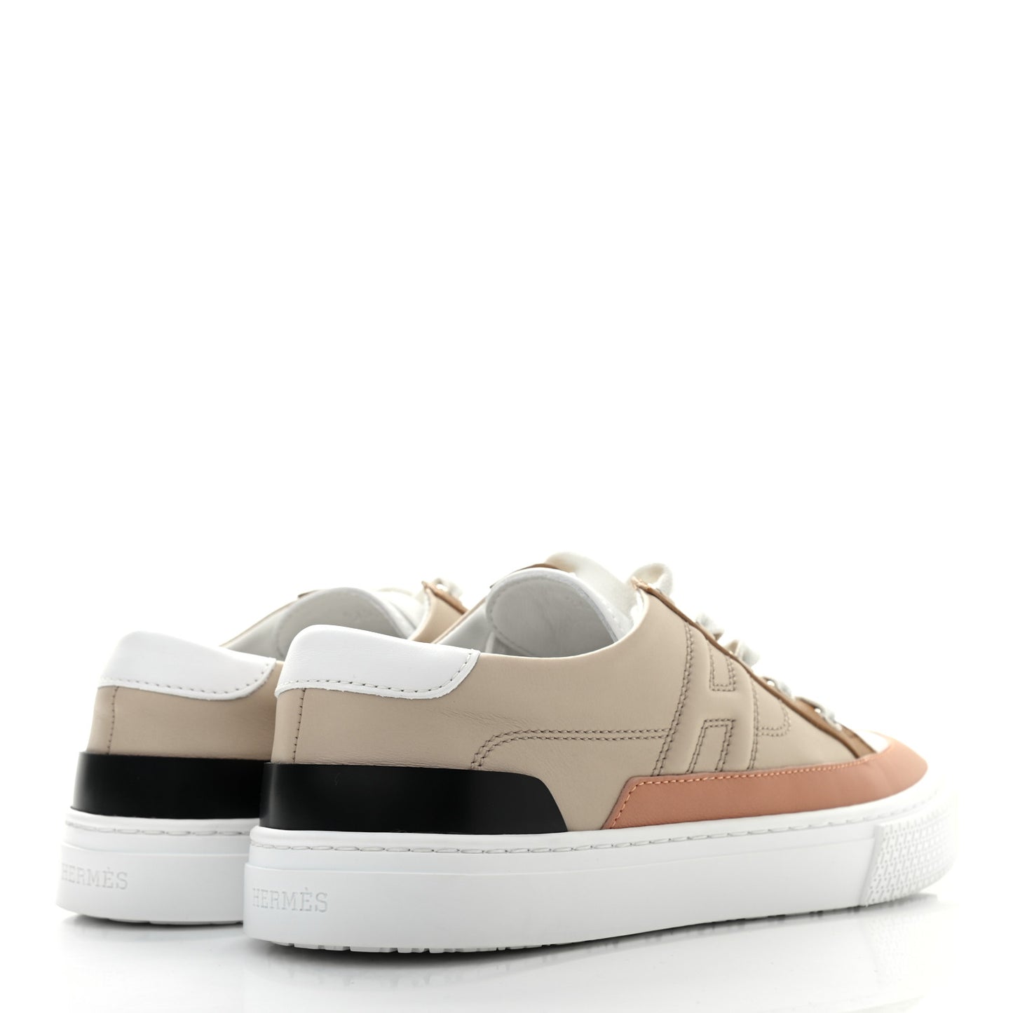 Calfskin Deep Sneakers 36.5 Multicolor White Gold