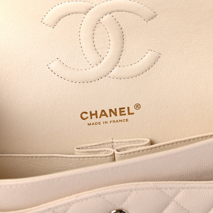 Chanel Caviar Quilted Medium Double Flap Beige 8 of 11