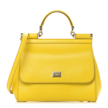 Dolce & Gabbana Dauphine Medium Miss Sicily Satchel Light Yellow 1 of 6
