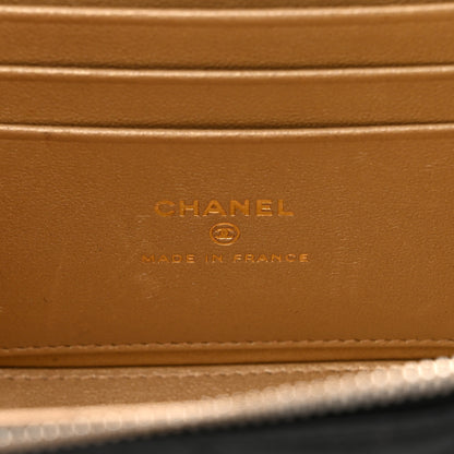 Chanel Lambskin Quilted Pearl Crush Small Vanity Case With Chain Black 8 of 15