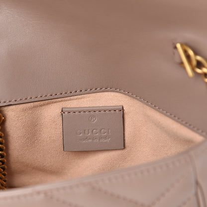Gucci Calfskin Matelasse Super Mini GG Marmont Shoulder Bag Porcelain Rose 8 of 10