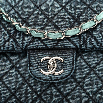 Chanel Denim Quilted Denimpression Flap Blue Black 8 of 10