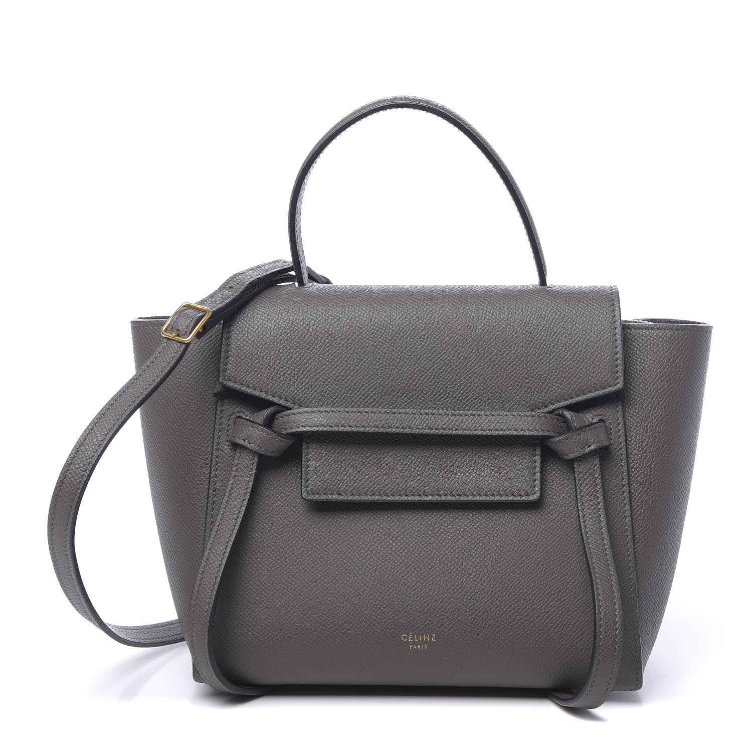 Celine Grained Calfskin Nano Belt Bag Grey 1 of 10