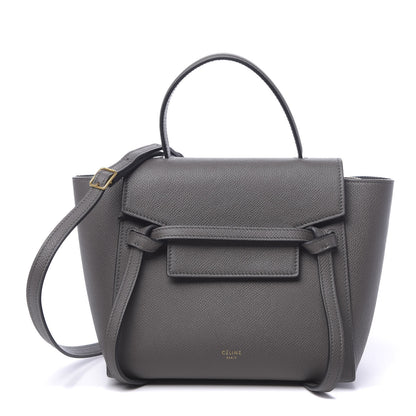Celine Grained Calfskin Nano Belt Bag Grey 1 of 10