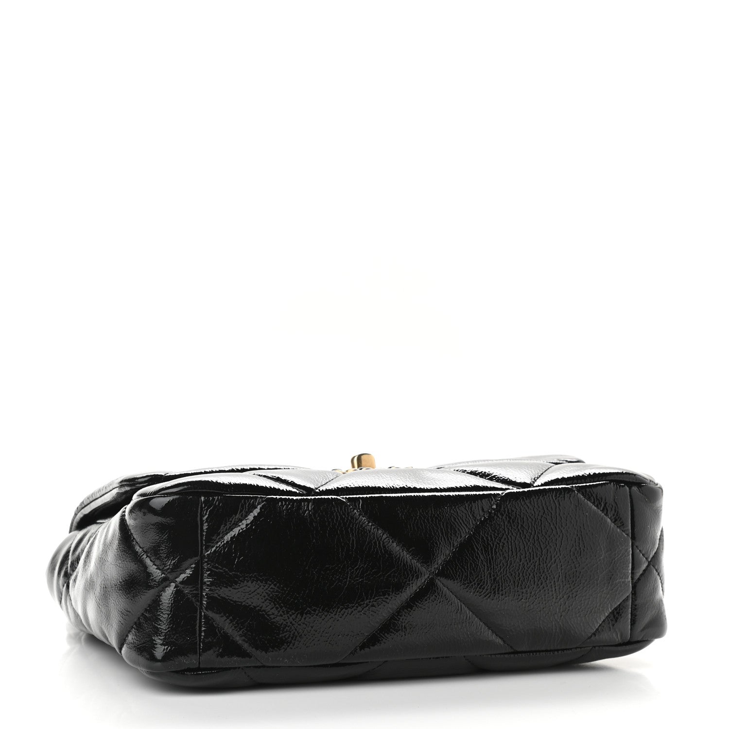 Chanel Shiny Crumpled Calfskin Quilted Medium Chanel 19 Flap Black 4 of 9