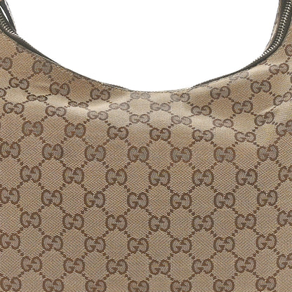 Gucci Monogram Medium Horsebit Chain Hobo Dark Brown 8 of 10