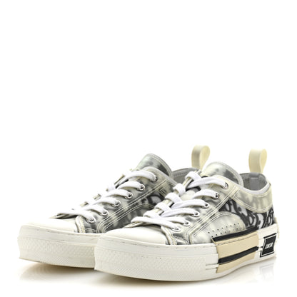 Christian Dior Technical Canvas Oblique B23 Low Top Sneaker 39 White Black 4 of 8