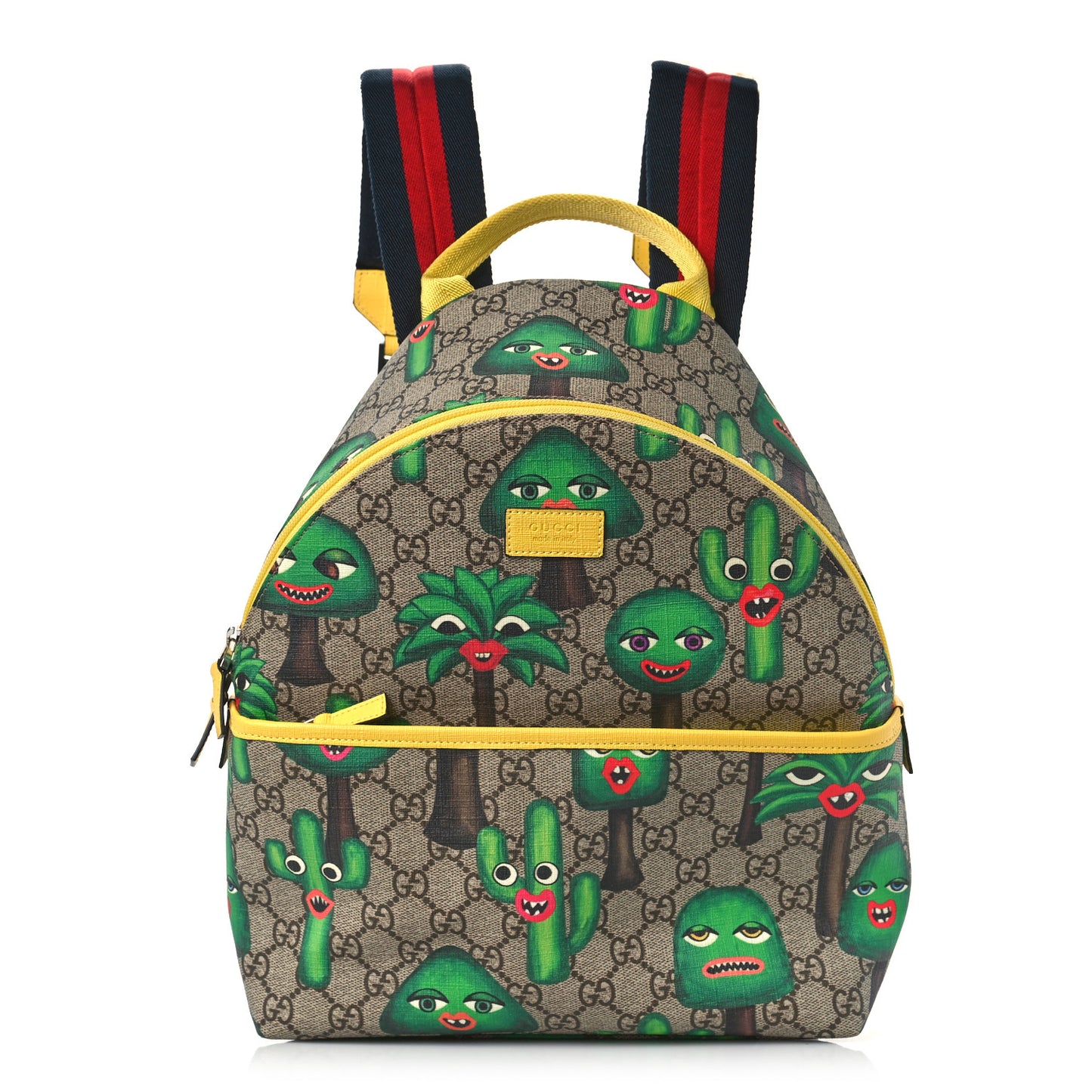 GG Supreme Monogram Smiling Plants Childrens Backpack