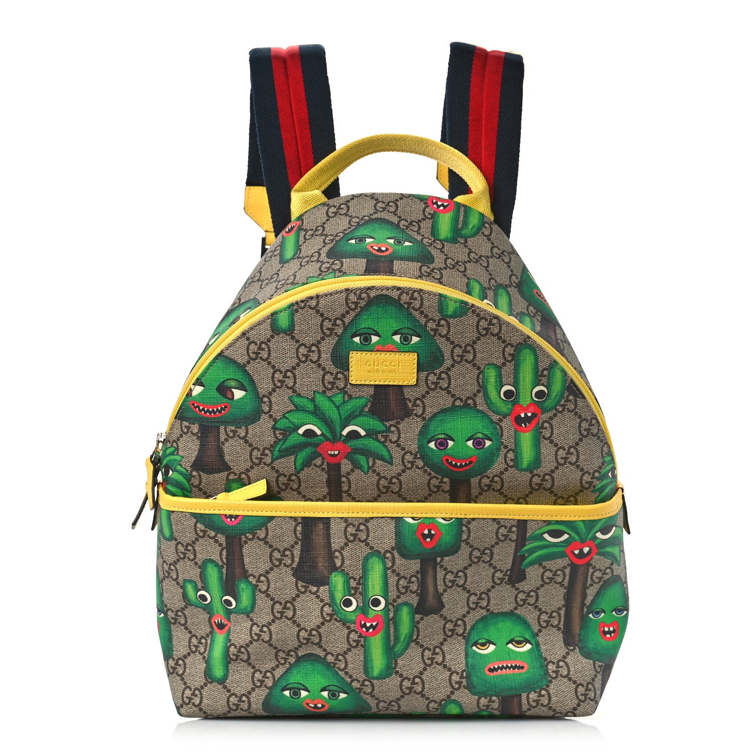 Gucci GG Supreme Monogram Smiling Plants Childrens Backpack 1 of 8
