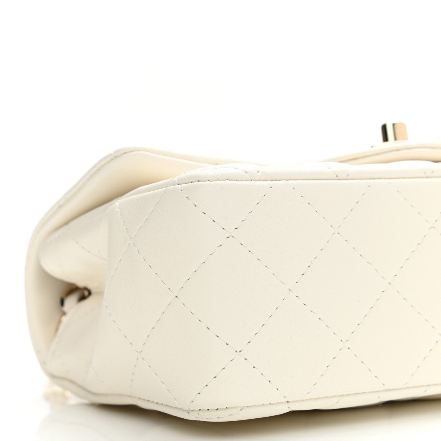 Chanel Lambskin Quilted Mini Rectangular Flap White 9 of 11