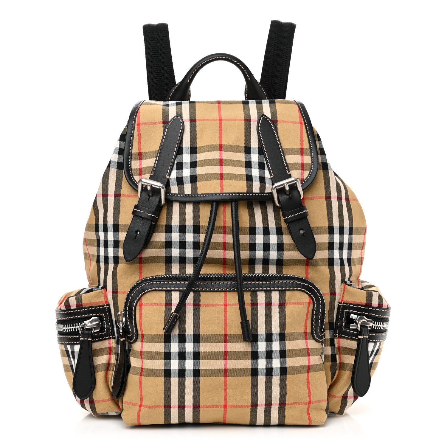 Burberry Nylon Vintage Check Medium Rucksack Backpack Antique Yellow 1 of 16