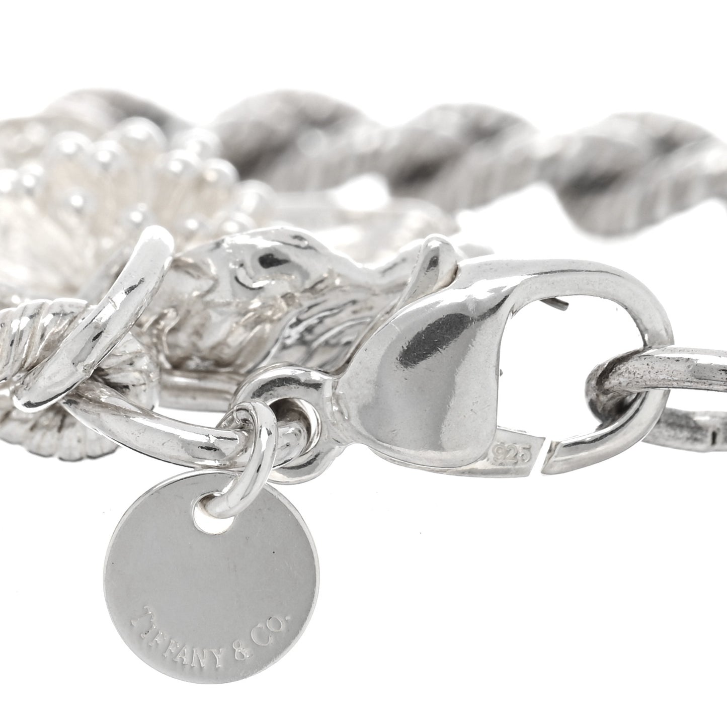 Sterling Silver Dogwood Charm Bracelet