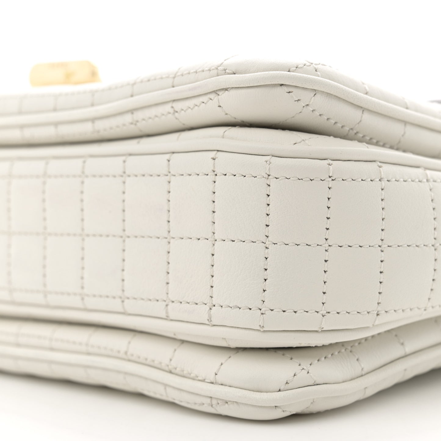 Calfskin Quilted Medium C Bag Black White