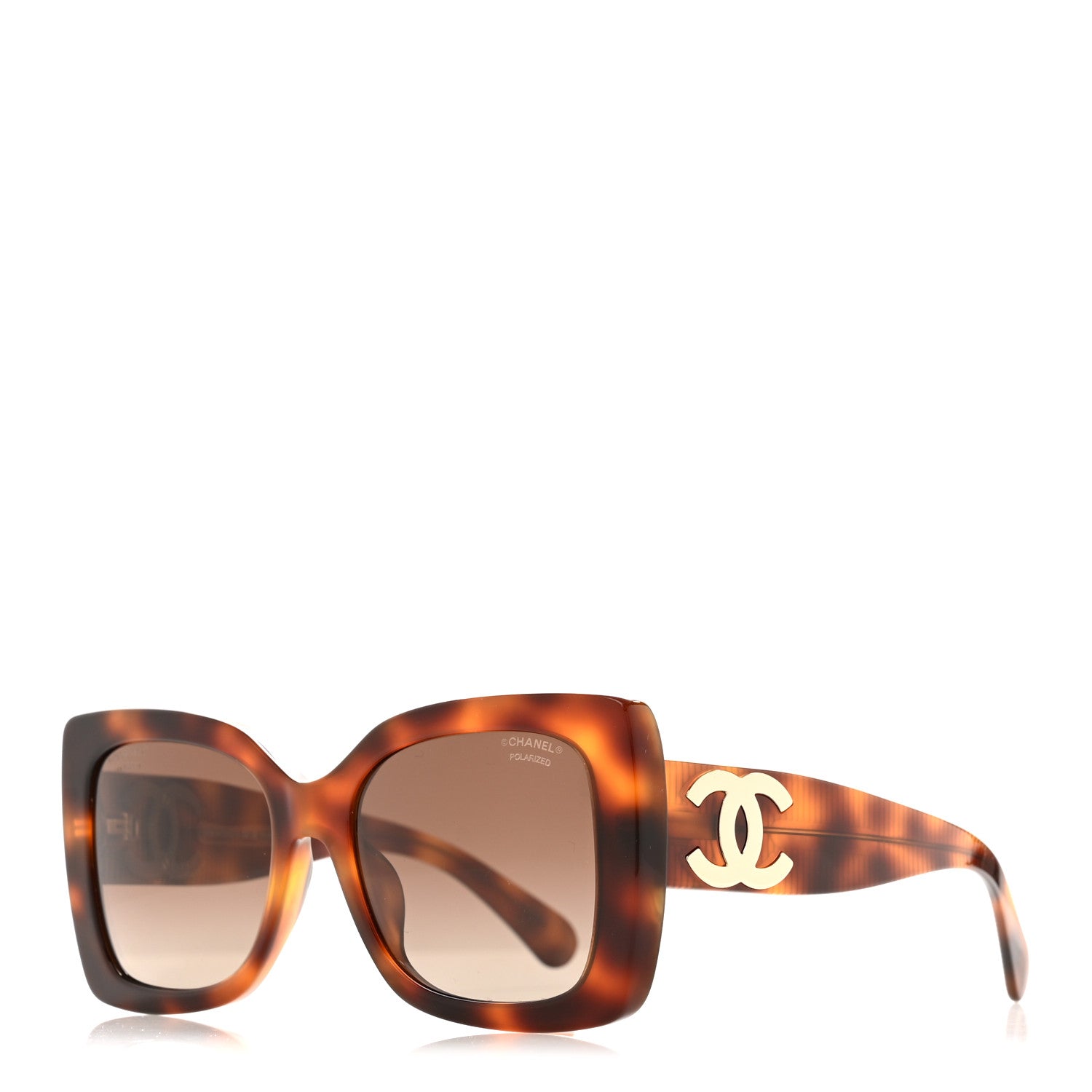 Chanel Square Polarized CC Sunglasses 5494-A Tortoise Brown 1 of 8