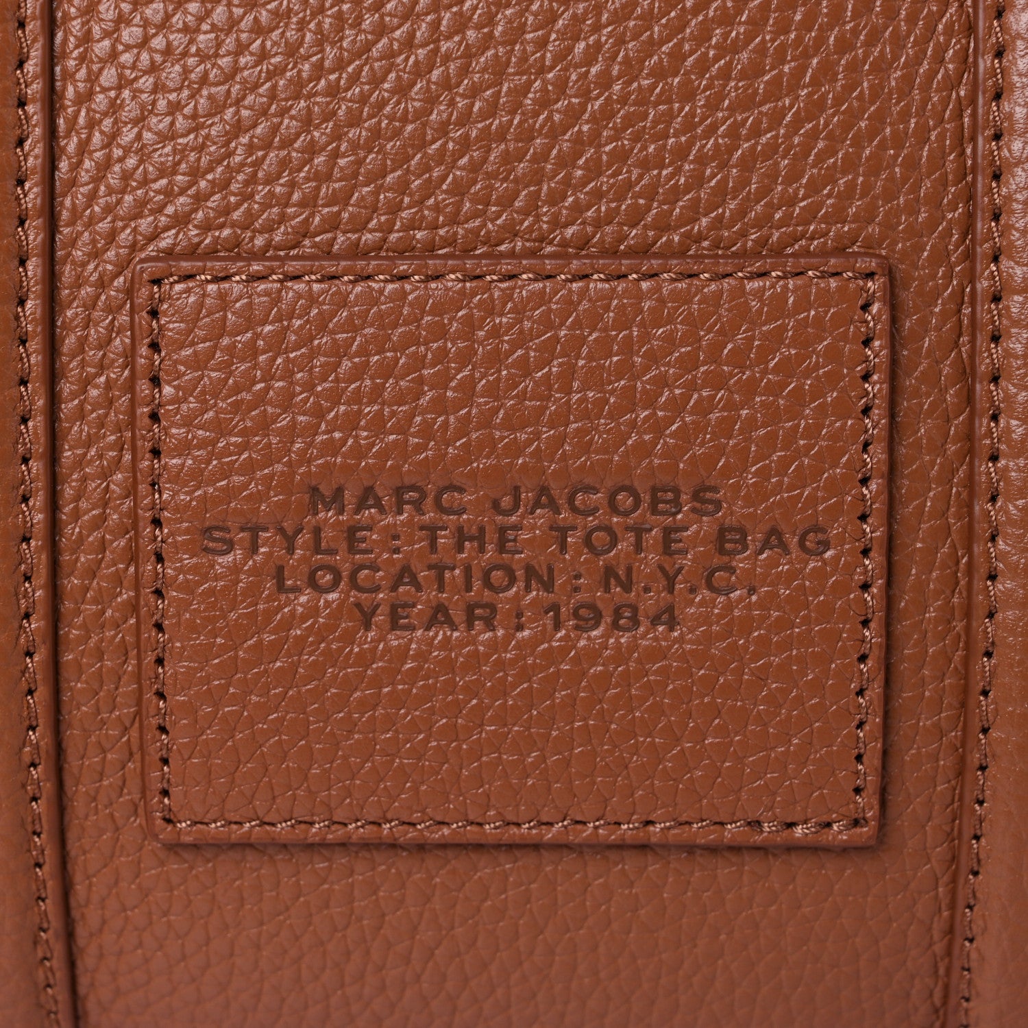 Marc Jacobs Grained Calfskin Small The Tote Bag Argan Oil 13 of 13