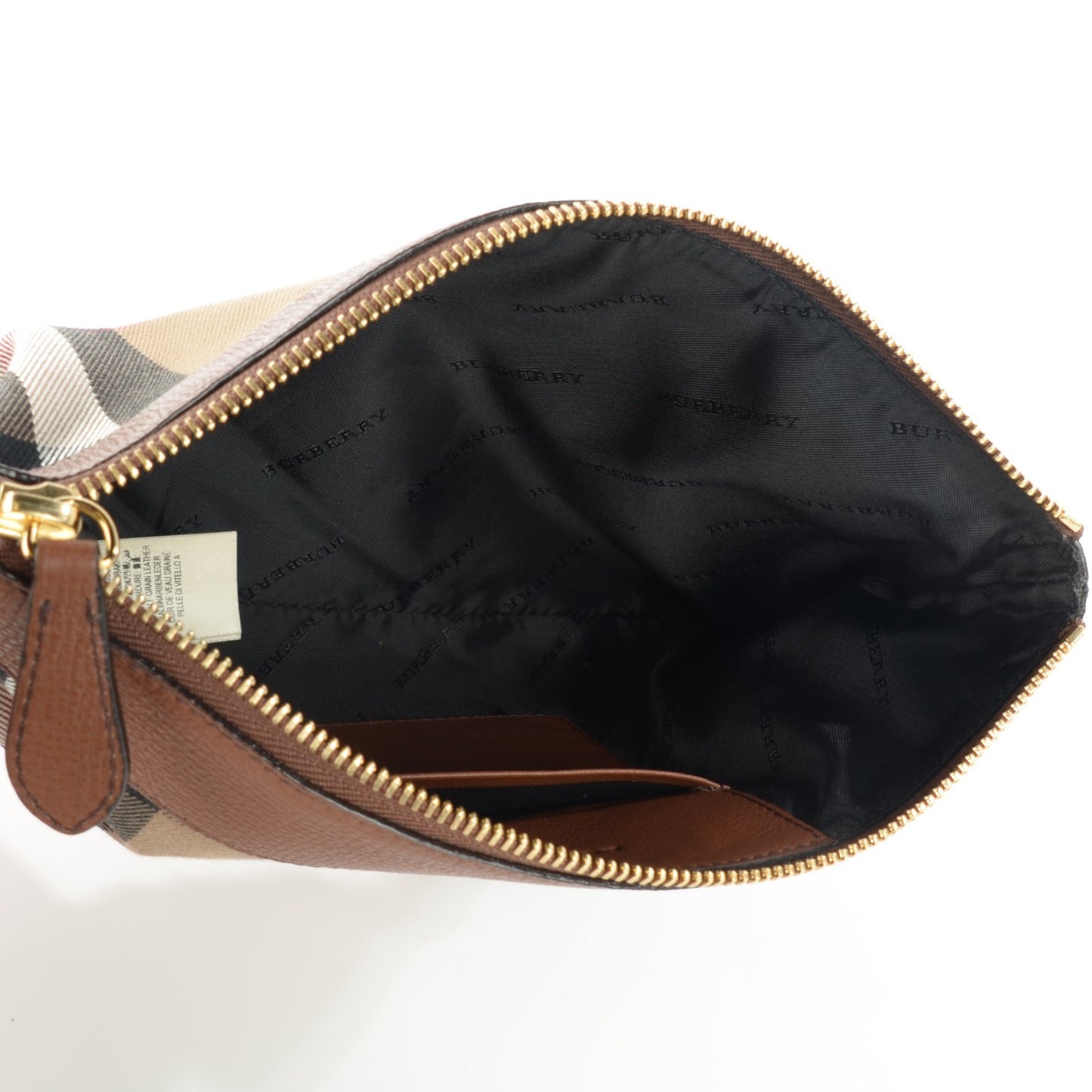House Check Derby Peyton Crossbody Clutch Bag Tan