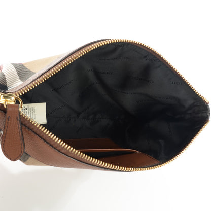 Burberry House Check Derby Peyton Crossbody Clutch Bag Tan 5 of 12