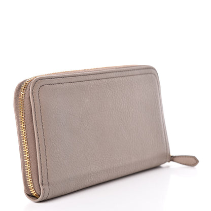 Prada Vitello Daino Zip Around Wallet Argilla 3 of 11