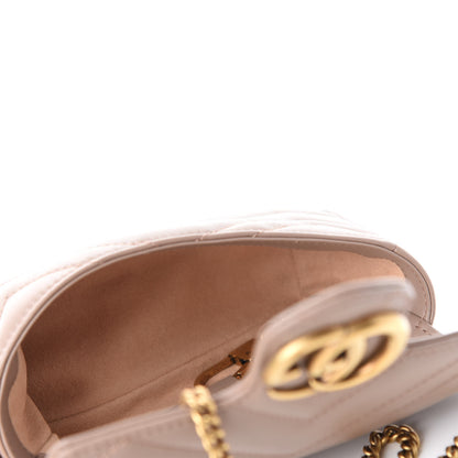 Gucci Calfskin Matelasse Super Mini GG Marmont Shoulder Bag Porcelain Rose 5 of 10