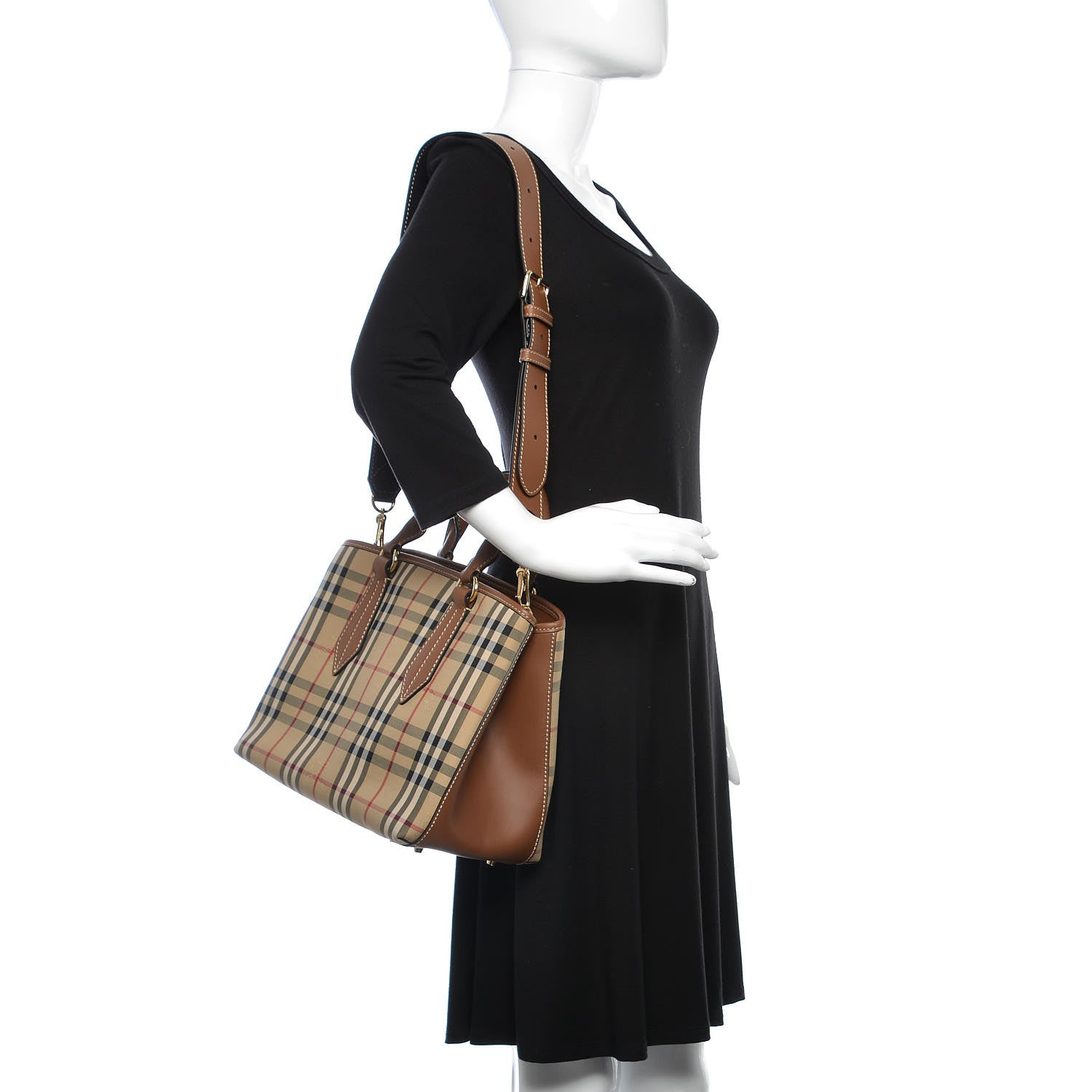 Burberry Horseferry Check Medium Ballingdon Tote Honey Tan 2 of 11