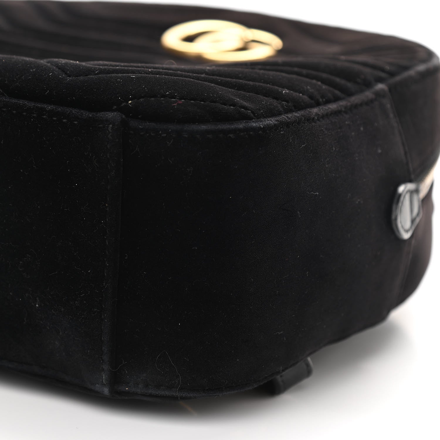 Gucci Velvet Matelasse GG Marmont Dome Backpack Black 9 of 20