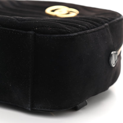 Gucci Velvet Matelasse GG Marmont Dome Backpack Black 9 of 20