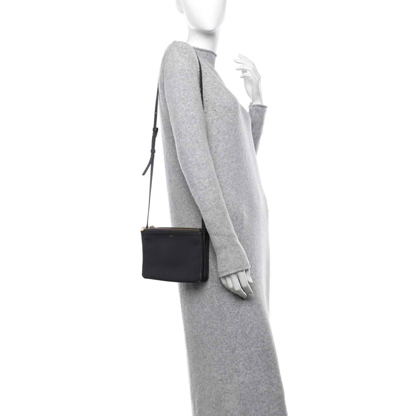 Lambskin Small Trio Crossbody Bag Anthracite