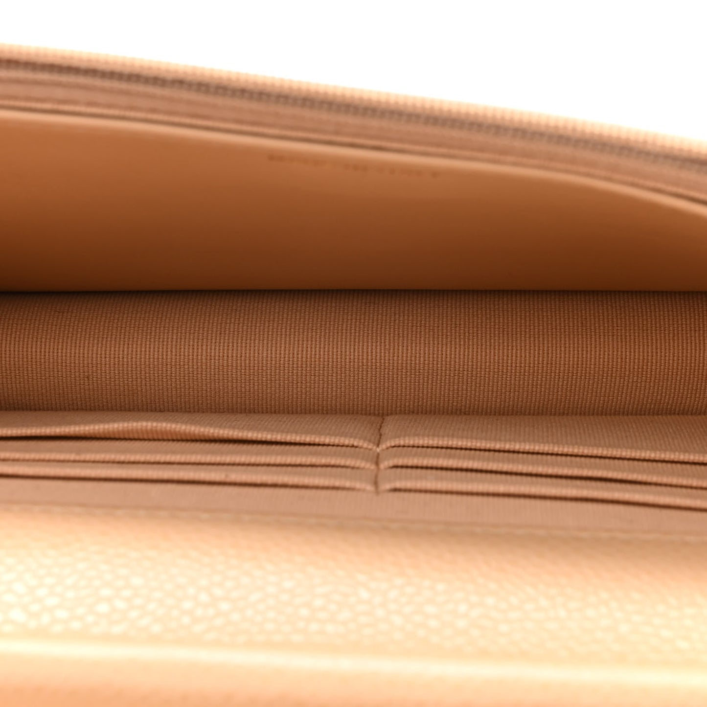 Caviar Quilted Wallet On Chain WOC Beige