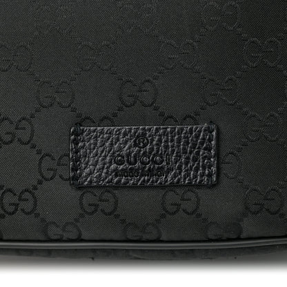 Gucci Nylon Monogram Fanny Pack Belt Bag Black 8 of 10