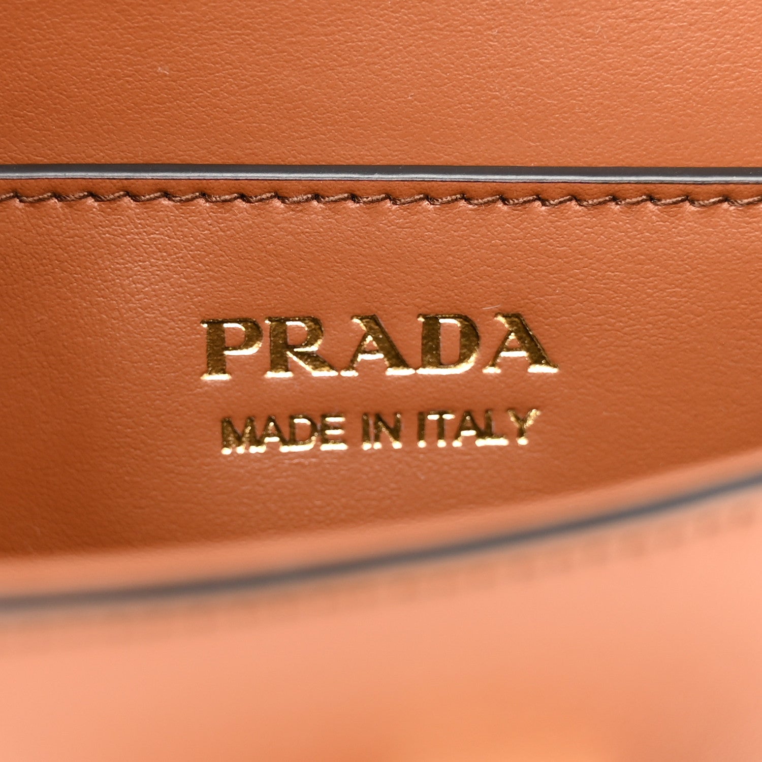 Prada Soft Calfskin Metal Triangle Logo Flap Shoulder Bag Cognac 6 of 11