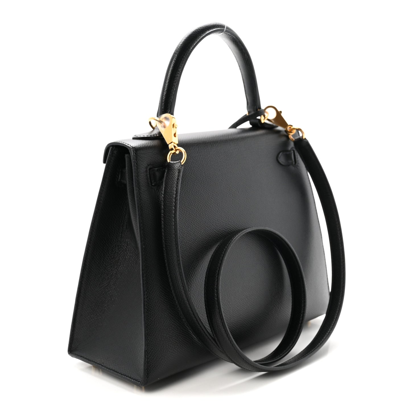 Epsom Horseshoe Kelly Sellier 25 Black Bleu Electrique