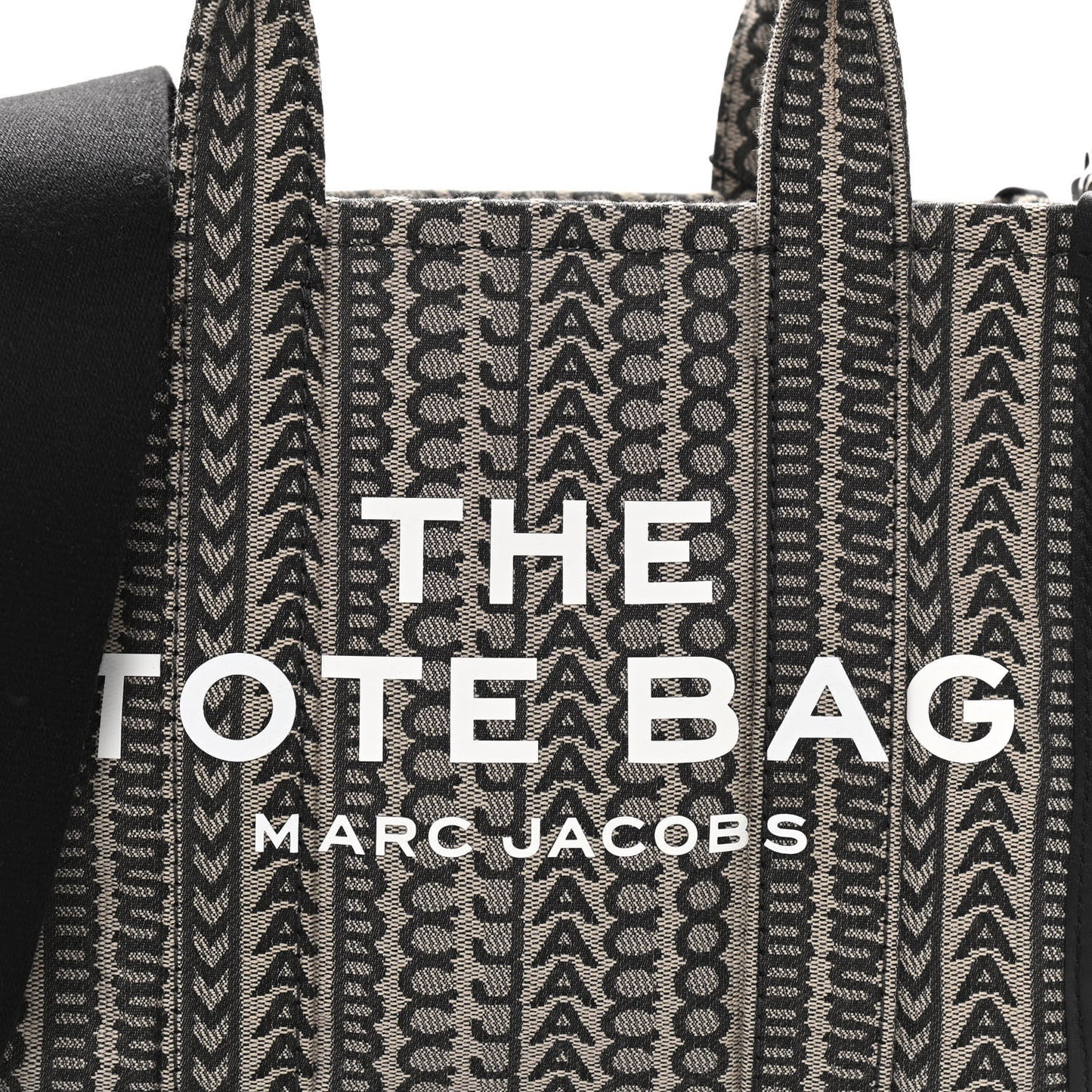 Cotton Jacquard Monogram Mini The Traveler Tote Bag Beige Multicolor