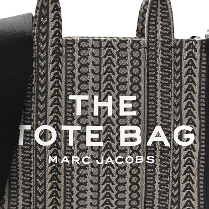 Marc Jacobs Cotton Jacquard Monogram Mini The Traveler Tote Bag Beige Multicolor 6 of 8